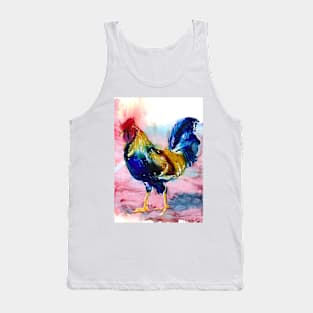 Rooster in alcohol inks Tank Top